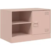 vidaXL Armoire TV rose 67x39x44 cm Acier