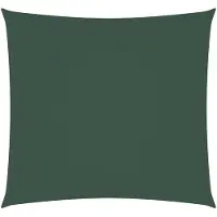 vidaXL Voile de parasol tissu oxford carré 3,6x3,6 m vert foncé