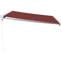 vidaXL Auvent manuel rouge vin 450x300 cm