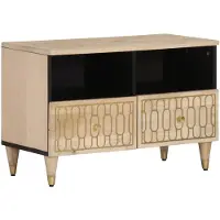 vidaXL Armoire TV 70x33x46 cm en bois massif de manguier
