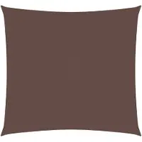 vidaXL Voile d'ombrage Oxford Tissu Carré 7x7 m Marron