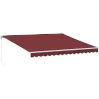 vidaXL Store manuel avec LED rouge vin 400x350 cm