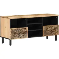 vidaXL Armoire TV 100x33x46 cm en bois massif de manguier