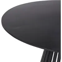 Beliani Table À Manger Ronde En Bois D'acacia Noir D 120 Cm Mesilla