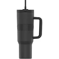 Onyx Bouteille à boire avec paille 1,2 litre - Bouteille d'eau pour enfants et adultes - Tasse thermos - Tasse de voyage - Buveur motivé - Tasse à boire pour l'école - Noir