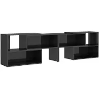 vidaXL Armoire TV gris brillant 149x30x52 cm Bois composite