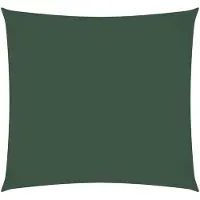 vidaXL Voile de parasol tissu oxford carré 7x7 m vert foncé