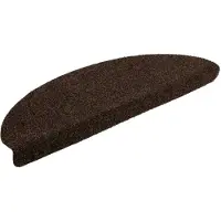 vidaXL Tapis d'escalier auto-adhésifs 10 pièces 65 x 21 x 4 cm Marron Demi-rond Grand