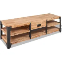 vidaXL TV-Lowboard bois d'acacia massif 140 x 40 x 45 cm