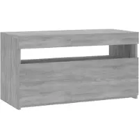 vidaXL Armoire TV avec lampes LED Gris Sonoma 75x35x40 cm