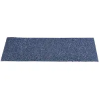 vidaXL Tapis d'escalier autocollants 15 pièces 60 x 25 cm Gris Bleu Rectangulaire