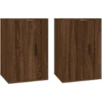 vidaXL Armoires murales TV 2 pcs. Brun imitation chêne 40x34,5x60 cm