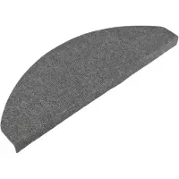 vidaXL Tapis d'escalier autocollants 15 pcs 65x22,5x3,5 cm Gris