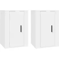 vidaXL Armoires murales TV 2 pcs. Blanc 40x34,5x60 cm