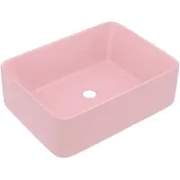 vidaXL Lavabo de luxe mat rose 41x30x12 cm Céramique