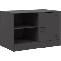 vidaXL Armoire TV noire 67x39x44 cm Acier