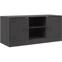 vidaXL Armoire TV noire 99x39x44 cm Acier