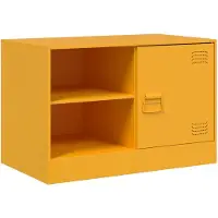 vidaXL Armoire TV jaune moutarde 67x39x44 cm Acier