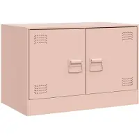 vidaXL Armoire TV rose 67x39x44 cm Acier