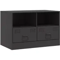 vidaXL Armoire TV noire 67x39x44 cm Acier