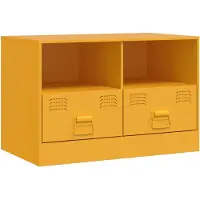 vidaXL Armoire TV jaune moutarde 67x39x44 cm Acier