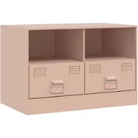 vidaXL Armoire TV rose 67x39x44 cm Acier