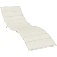 vidaXL Coussin pour bain de soleil Melange Crème 200x50x4 cm Tissu