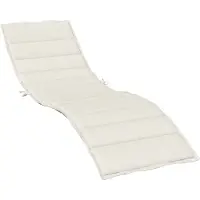 vidaXL Coussin pour bain de soleil Melange Crème 200x60x4 cm Tissu