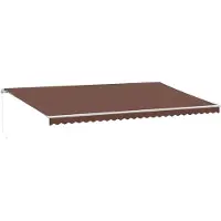 vidaXL Store manuel avec LED Marron 600x350 cm