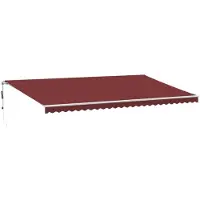vidaXL Store automatique avec LED rouge vin 600x300 cm