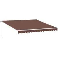 vidaXL Store manuel avec LED marron 400x350 cm