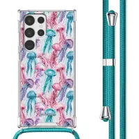 IMoshion Coque Design avec cordon Samsung Galaxy S22 Ultra - Jellyfish Watercolor