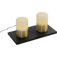 QAZQA Ensemble de 2 lampes de table rechargeables dorées RGBW - Alessia