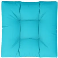 vidaXL Coussin de palette turquoise 80x80x12 cm tissu