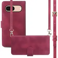 IMoshion Etui de télephone portefeuille avec cordon pour Google Pixel 8a - Rouge