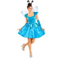 MOM Fairy Woman Costume Bleu XL Enfants