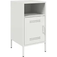 vidaXL Table de chevet blanc 36x39x68 cm acier