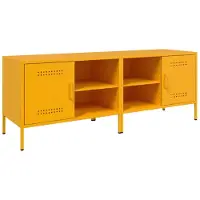 vidaXL Armoires TV 2 pcs jaune moutarde 68x39x50,5 cm Acier