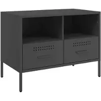 vidaXL Armoire TV noire 68x39x50,5 cm Acier