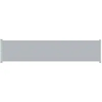 vidaXL Marquise latérale extensible 140x600 cm Gris