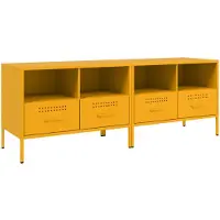 vidaXL Armoires TV 2 pcs jaune moutarde 68x39x50,5 cm Acier