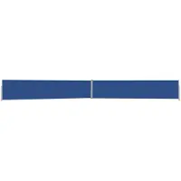 vidaXL Marquise latérale extensible 140x1200 cm Bleu