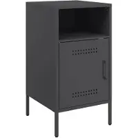 vidaXL Table de chevet noir 36x39x68 cm acier