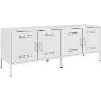 vidaXL Armoires TV 2 pcs. Blanc 68x39x50,5 cm Acier