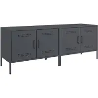 vidaXL Armoires TV 2 pcs. Anthracite 68x39x50,5 cm Acier