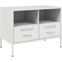 vidaXL Armoire TV blanche 68x39x50,5 cm Acier