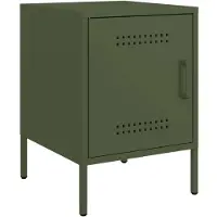 vidaXL Table de chevet vert olive 36x39x50,5 cm acier