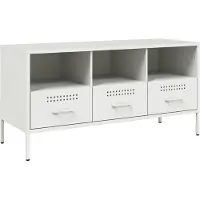 vidaXL Armoire TV blanc 100,5x39x50,5 cm Acier