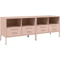 vidaXL Armoires TV 2 pcs. Rose 68x39x50,5 cm Acier