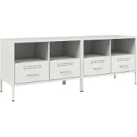 vidaXL Armoires TV 2 pcs. Blanc 68x39x50,5 cm Acier